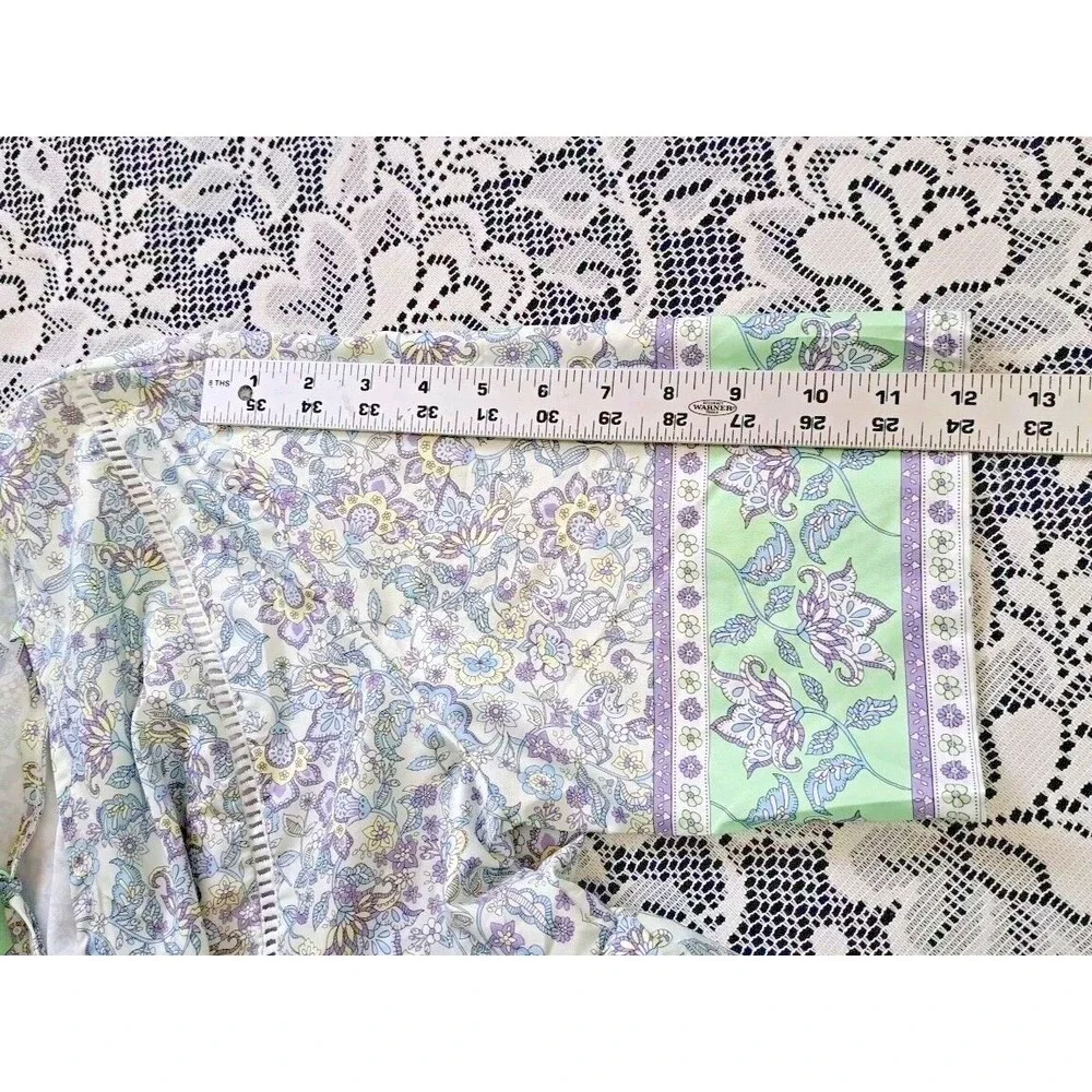 Women's Dress 3XL Green/ Lavender Floral Shift Boho Festival‎ Beachy Misslook